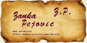 Žanka Pejović vizit kartica